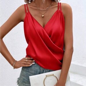 Plus Satin Cami Tank Top 1X 2X 3X 4X